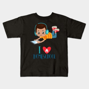 I Love Homeschool - Back to School - Boy Kids T-Shirt